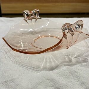 Pink Deptession Glass candy dish